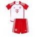 Otroški Nogometni dresi Bayern Munich Leon Goretzka #8 Domači 2023-24 Kratek Rokav (+ Kratke hlače)